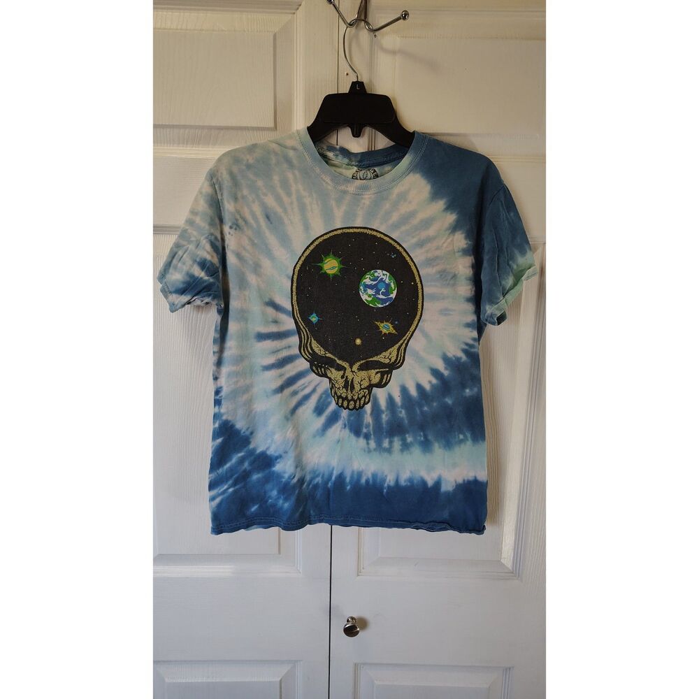 Grateful Dead Y2K Space Your Face Tie-Dye Tee Steal Your Face Skull  Small